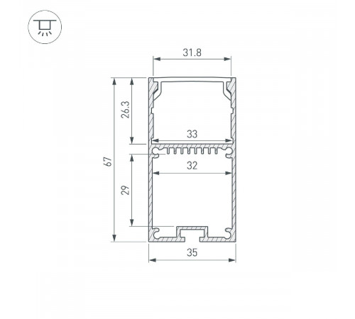 Профиль Arlight LINE-S-3667-3000 BLACK 042903 Профиль Arlight LINE-S-3667-3000 BLACK 042903