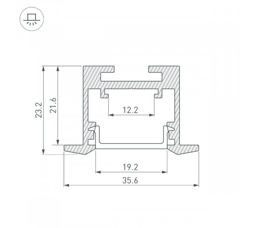 Профиль Arlight SL-LINE-3523-F-2500 WHITE 043117 Профиль Arlight SL-LINE-3523-F-2500 WHITE 043117