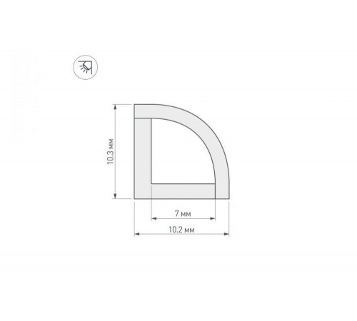 Профиль Arlight WPH-KANT-H10-2000 OPAL 023301 Профиль Arlight WPH-KANT-H10-2000 OPAL 023301