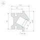 Профиль Arlight SL-BEVEL-H12-F13-2000 ANOD OLIVE GREY 045328