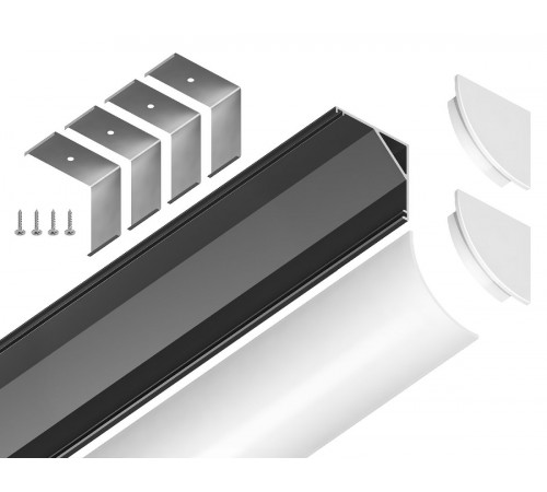 Алюминиевый угловой профиль Ambrella Light Alum Profile GP2100BK Алюминиевый угловой профиль Ambrella Light Alum Profile GP2100BK
