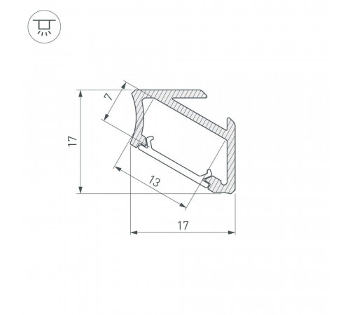 Алюминиевый профиль Arlight ALM-V60-2020 ANOD Black 026694(1) Алюминиевый профиль Arlight ALM-V60-2020 ANOD Black 026694(1)