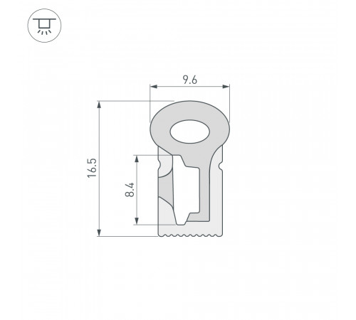 Силиконовый профиль Arlight WPH-FLEX-0817-SIDE-S8-5m WHITE 040268 Силиконовый профиль Arlight WPH-FLEX-0817-SIDE-S8-5m WHITE 040268