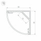 Алюминиевый профиль с экраном Arlight SL-Kant-H30-2000 Anod+Opal 036846