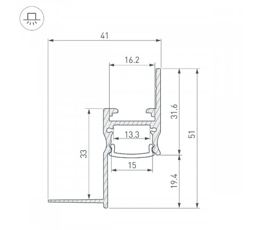 Алюминиевый профиль Arlight ARH-СEIL-S14-SHADOW-3000 WHITE 045554 Алюминиевый профиль Arlight ARH-СEIL-S14-SHADOW-3000 WHITE 045554