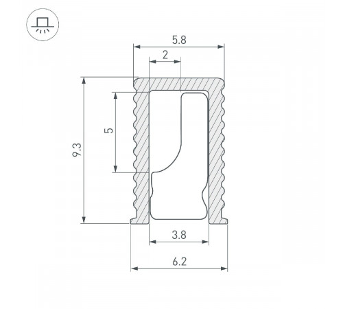 Алюминиевый профиль Arlight SL-MINI-6-H9-2000 ANOD BLACK 044082 Алюминиевый профиль Arlight SL-MINI-6-H9-2000 ANOD BLACK 044082