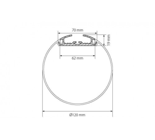 Профиль Arlight SL-ROUND-D120-2000 ANOD 019267 Профиль Arlight SL-ROUND-D120-2000 ANOD 019267