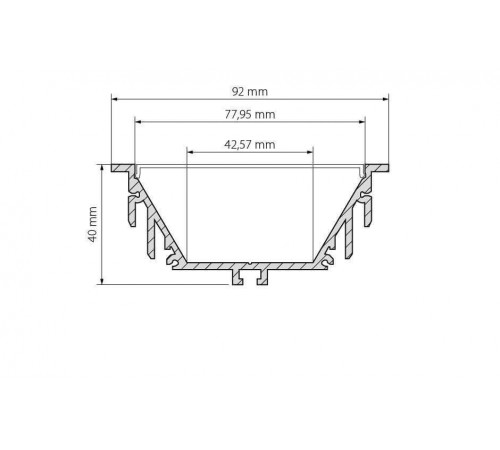 Профиль с экраном Arlight ALU-POWER-RW80F-2000ANOD+FROST 016472
