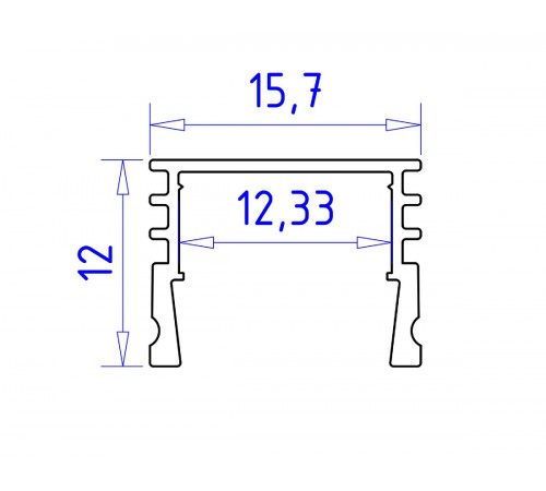 Алюминиевый накладной профиль Ambrella Light Alum Profile GP1750AL
