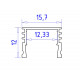 Алюминиевый накладной профиль Ambrella Light Alum Profile GP1750AL