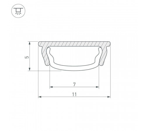 Профиль Arlight ARH-BENT-W11-2000 ANOD 023592 Профиль Arlight ARH-BENT-W11-2000 ANOD 023592