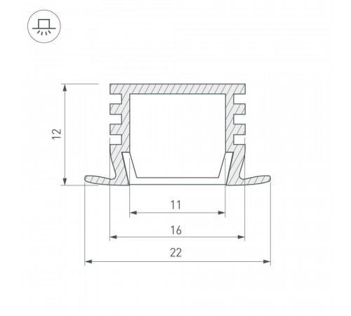 Профиль Arlight PDS-F-2000 ANOD 012083 Профиль Arlight PDS-F-2000 ANOD 012083