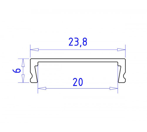 Алюминиевый накладной профиль Ambrella Light Alum Profile GP1800AL