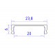 Алюминиевый накладной профиль Ambrella Light Alum Profile GP1800AL