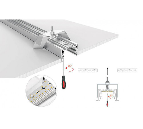 Профиль с экраном Arlight S2-LINIA69-F-2500 ANOD+OPAL 021177 Профиль с экраном Arlight S2-LINIA69-F-2500 ANOD+OPAL 021177