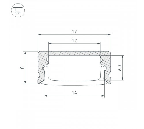 Профиль Arlight LINE-1708-2000 WHITE 044234(1) Профиль Arlight LINE-1708-2000 WHITE 044234(1)
