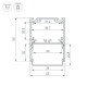 Алюминиевый профиль Arlight SL-LINE-4050-3L-2000 ANOD BLACK 044670