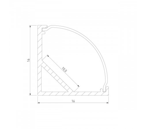 Угловой алюминиевый профиль для светодиодной ленты Elektrostandard LL-2-ALP008 4690389170508 Угловой алюминиевый профиль для светодиодной ленты Elektrostandard LL-2-ALP008 4690389170508