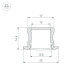 Алюминиевый профиль Arlight LINE-2315-F-2000 ANOD BLACK 044278