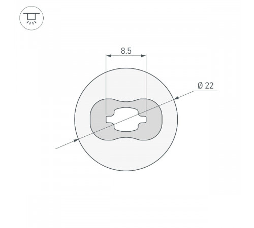 Силиконовый профиль Arlight WPH-FLEX-D22-360deg-S8-5m WHITE 045847 Силиконовый профиль Arlight WPH-FLEX-D22-360deg-S8-5m WHITE 045847