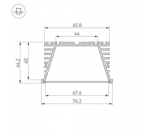 Профиль Arlight KLUS-POWER-RW70F-2000 ANOD 019881 Профиль Arlight KLUS-POWER-RW70F-2000 ANOD 019881