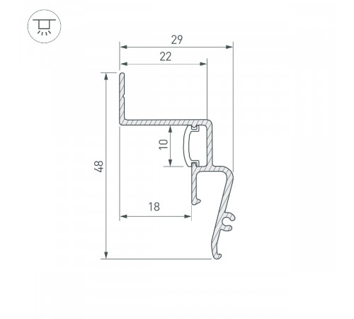 Профиль Arlight STRETCH-SHADOW-2000 BLACK A2-CONTOUR-PRO 039510 Профиль Arlight STRETCH-SHADOW-2000 BLACK A2-CONTOUR-PRO 039510