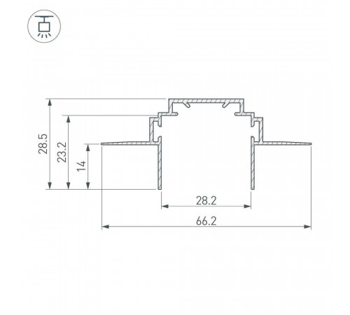 Профиль Arlight TEK-PLS-ZM-2000 026459 Профиль Arlight TEK-PLS-ZM-2000 026459