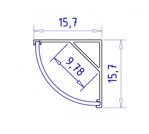 Алюминиевый угловой профиль Ambrella Light Alum Profile GP2100BK Алюминиевый угловой профиль Ambrella Light Alum Profile GP2100BK