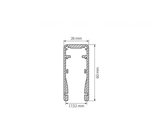Профиль Arlight ALU-HANDRAIL-2000 FOR GLASS 17.5 015477 Профиль Arlight ALU-HANDRAIL-2000 FOR GLASS 17.5 015477