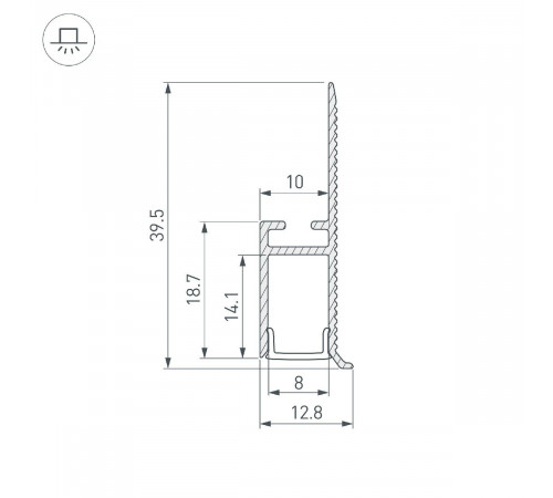 Профиль Arlight WALL-FANTOM-W10-2000 ANOD 043692 Профиль Arlight WALL-FANTOM-W10-2000 ANOD 043692