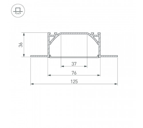 Профиль Arlight ARH-LINIA72-FANTOM-2000 ANOD 025025 Профиль Arlight ARH-LINIA72-FANTOM-2000 ANOD 025025