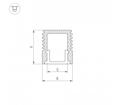 Алюминиевый профиль Arlight SL-MINI-8-2000 WHITE 037109