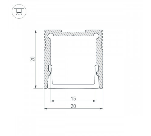 Профиль Arlight SL-SLIM20-H20-2000 WHITE 047631 Профиль Arlight SL-SLIM20-H20-2000 WHITE 047631