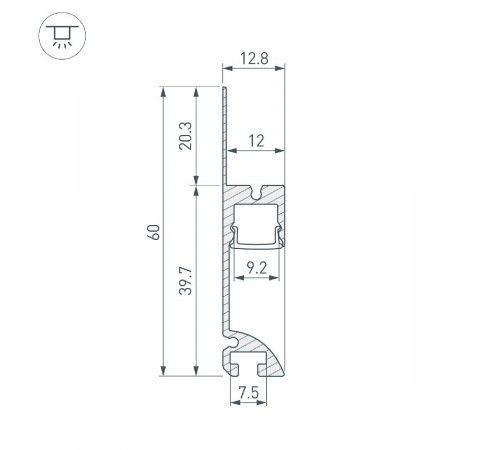 Профиль Arlight PLINTUS-FANTOM-L-2000 BLACK 041213 Профиль Arlight PLINTUS-FANTOM-L-2000 BLACK 041213