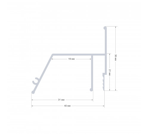 Алюминиевый профиль для натяжного потолка Apeyron 08-60