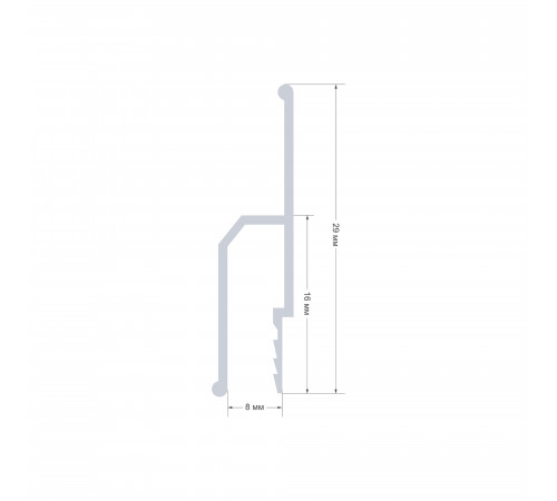 Алюминиевый профиль для натяжного потолка Apeyron 08-61