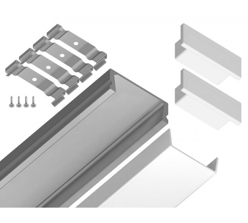 Алюминиевый накладной профиль Ambrella Light Alum Profile GP1700AL Алюминиевый накладной профиль Ambrella Light Alum Profile GP1700AL