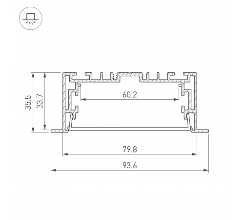 Алюминиевый профиль с экраном Arlight S2-Linia94-F-2500 Anod+Opal 021178(1) Алюминиевый профиль с экраном Arlight S2-Linia94-F-2500 Anod+Opal 021178(1)