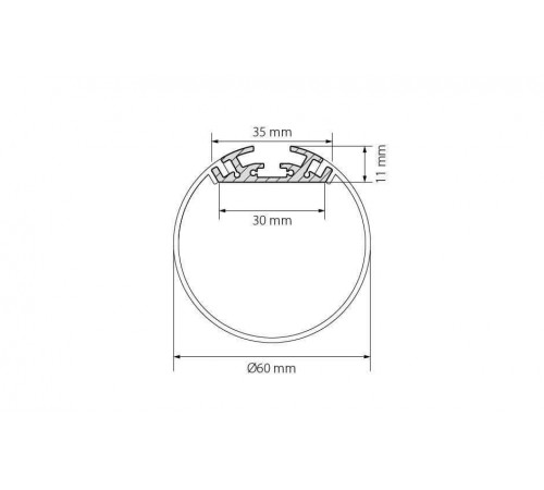 Профиль с экраном Arlight SL-ROUND-D60-2500 ANOD+OPAL 020474 Профиль с экраном Arlight SL-ROUND-D60-2500 ANOD+OPAL 020474