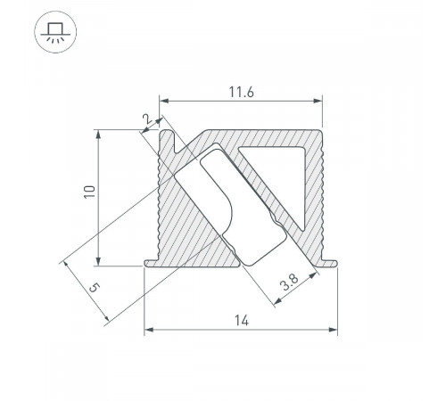Алюминиевый профиль Arlight SL-BEVEL-H10-F14-2000 ANOD BLACK 044084 Алюминиевый профиль Arlight SL-BEVEL-H10-F14-2000 ANOD BLACK 044084