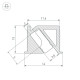 Алюминиевый профиль Arlight SL-BEVEL-H10-F14-2000 ANOD BLACK 044084