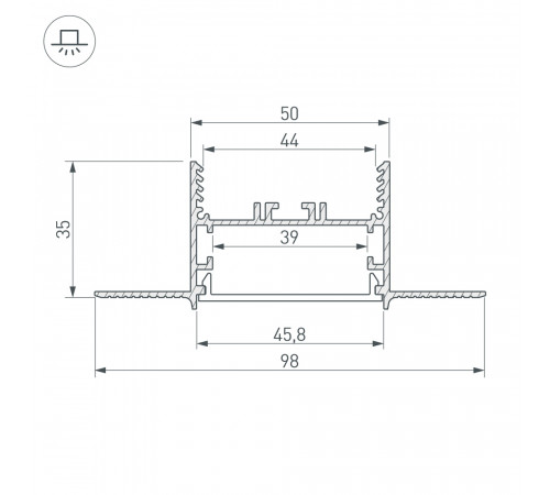 Тройник Arlight SL-LINIA45-FANTOM 030107 Тройник Arlight SL-LINIA45-FANTOM 030107