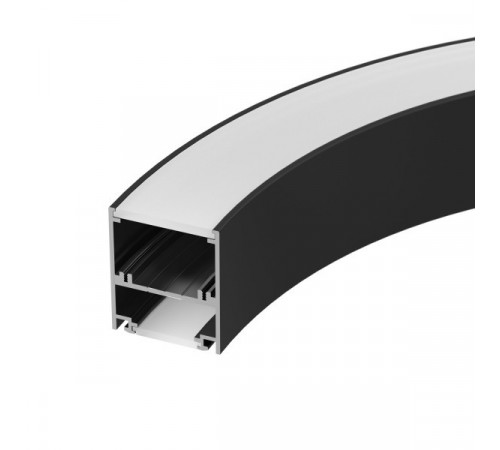 Алюминиевый профиль Arlight SL-ARC-5060-D1000-A90 Black (дуга 1 из 4) 029268