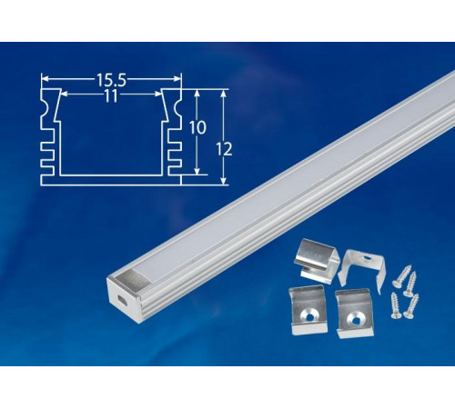 Профиль (UL-00005029) Uniel UFE-K10 Silver/Frozen 200 Polybag