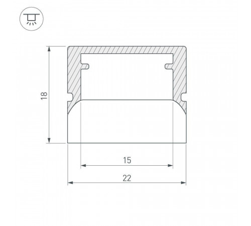 Профиль-держатель Arlight WPH-FLOOR22-2000 ANOD 023291 Профиль-держатель Arlight WPH-FLOOR22-2000 ANOD 023291