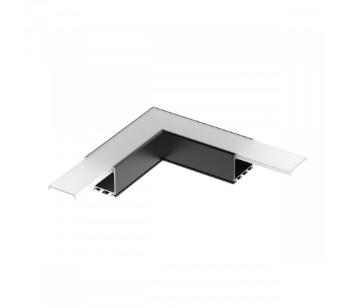 Угол Arlight PLS-LOCK-H25-L90 BLACK (с экраном MAT-L) 031268