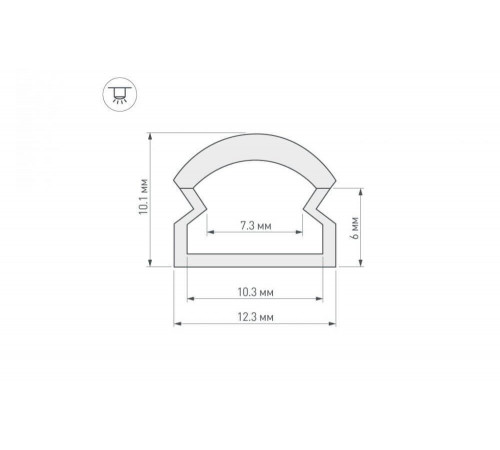 Профиль Arlight WPH-LINE-1210R-2000 OPAL 023303 Профиль Arlight WPH-LINE-1210R-2000 OPAL 023303