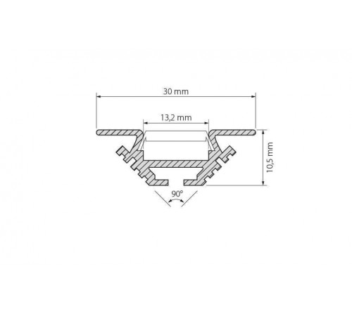 Профиль Arlight PHS-V-2000 ANOD 013212 Профиль Arlight PHS-V-2000 ANOD 013212