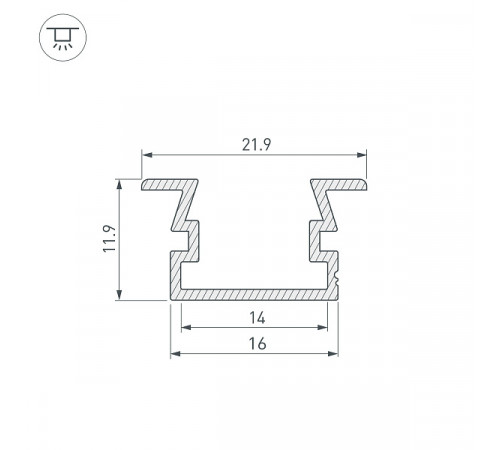 Профиль Arlight PDS-FS-2000 ANOD BLACK 040734 Профиль Arlight PDS-FS-2000 ANOD BLACK 040734