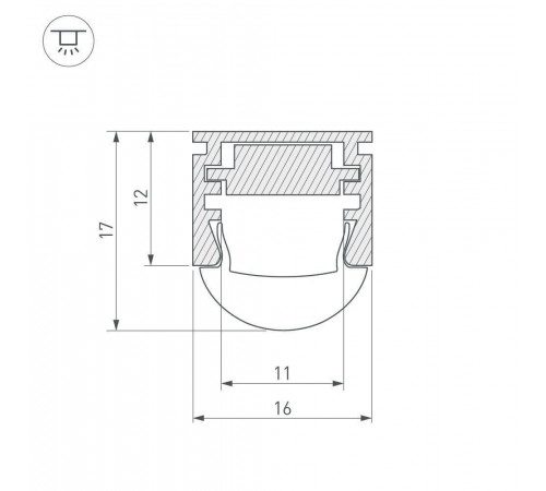 Профиль Arlight PDS-REGULOR-2000 ANOD 013874 Профиль Arlight PDS-REGULOR-2000 ANOD 013874